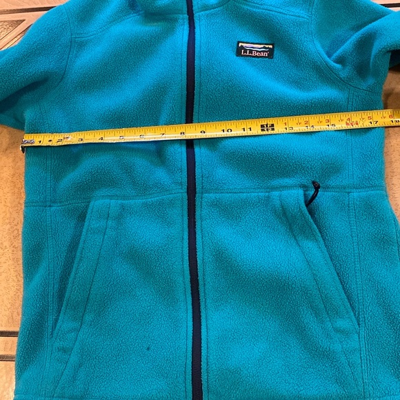 L.L bean fleece zip up jacket kids size 14-16 large play condition camping - Picture 4 of 11
